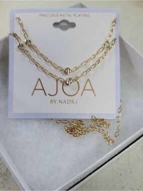 Nadri - Ajoa by Nadri Gold Layered Crystal Necklace -